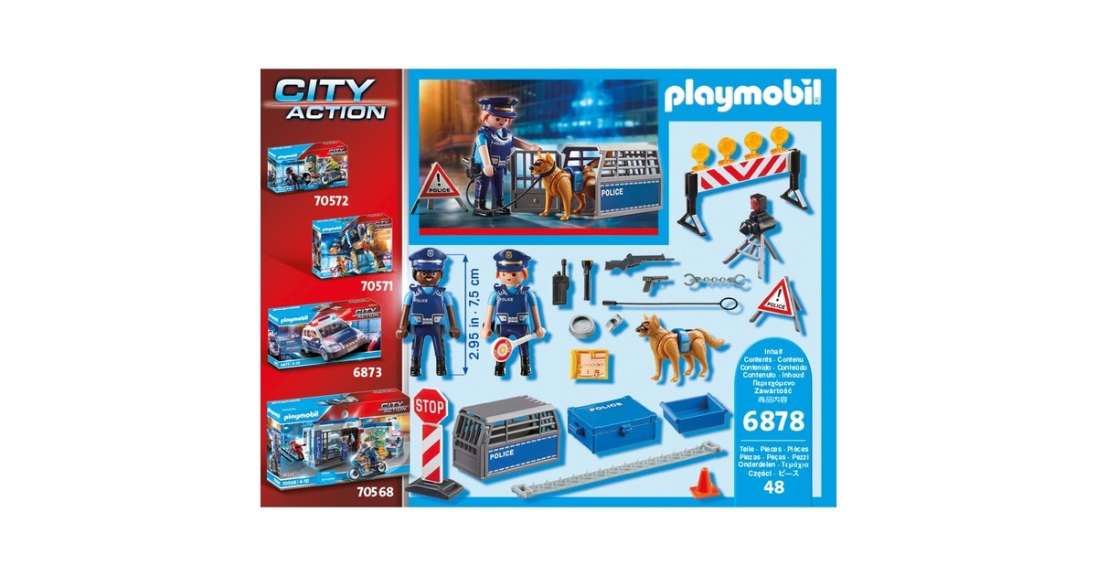PLAYMOBIL 6878 City Action Polizei-Straßensperre, Konstruktionsspielzeug