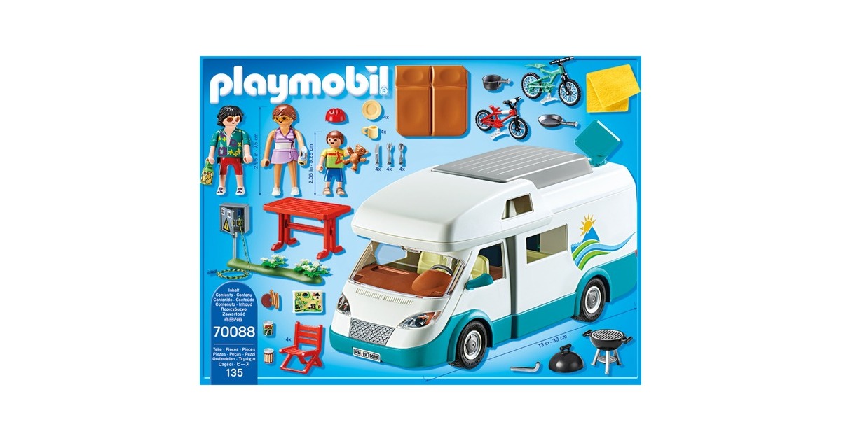 PLAYMOBIL 70088 Family Fun Familien-Wohnmobil, Konstruktionsspielzeug