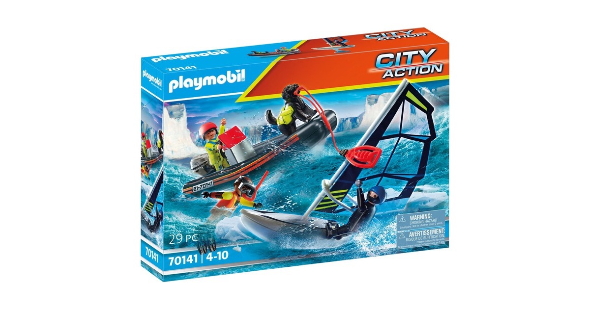PLAYMOBIL 70141 City Action Seenot: Polarsegler-Rettung, Konstruktionsspielzeug
