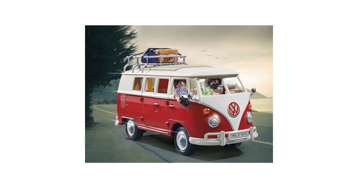 PLAYMOBIL 70176 Famous Cars Volkswagen T1 Camping Bus, Konstruktionsspielzeug