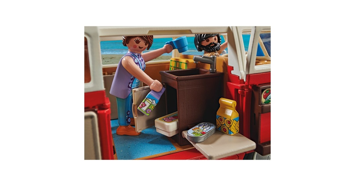 PLAYMOBIL 70176 Famous Cars Volkswagen T1 Camping Bus, Konstruktionsspielzeug