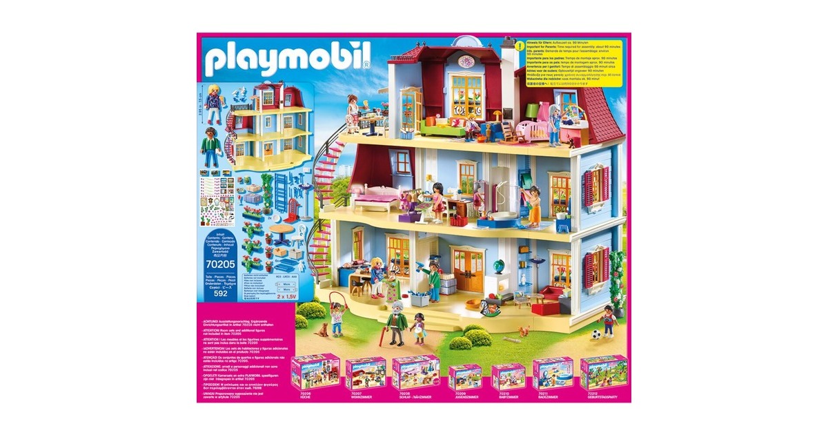 PLAYMOBIL 70205 Dollhouse Mein Großes Puppenhaus, Konstruktionsspielzeug