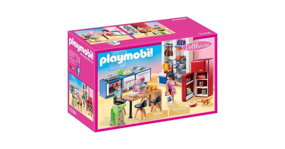PLAYMOBIL 70206 Dollhouse Familienküche, Konstruktionsspielzeug