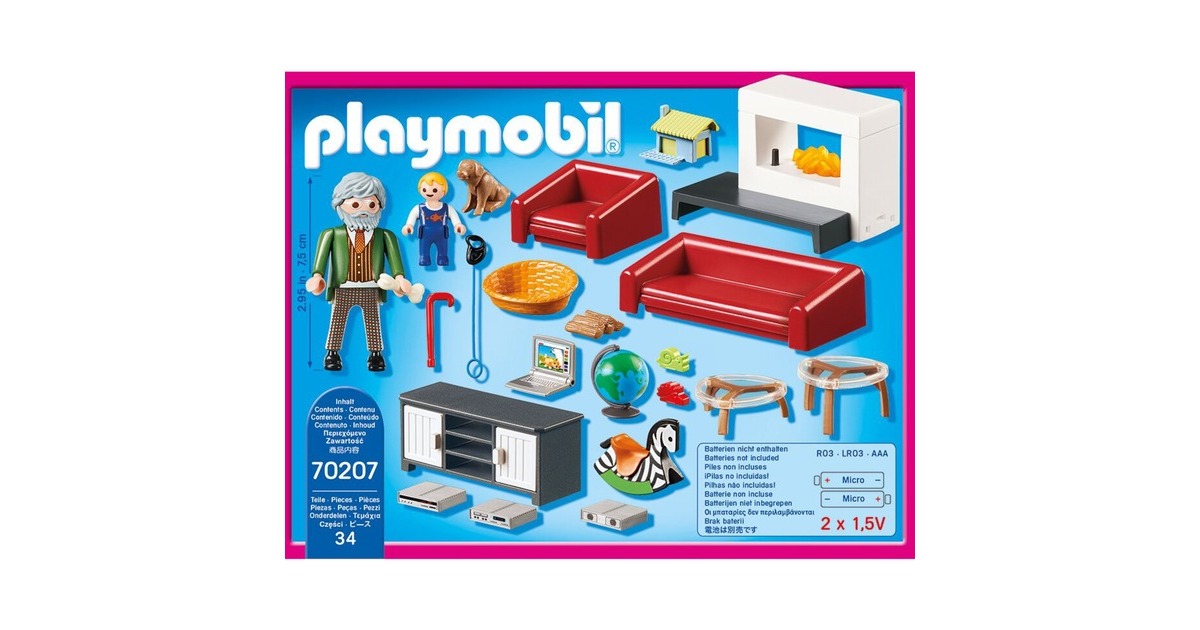 PLAYMOBIL 70207 Dollhouse Gemütliches Wohnzimmer, Konstruktionsspielzeug