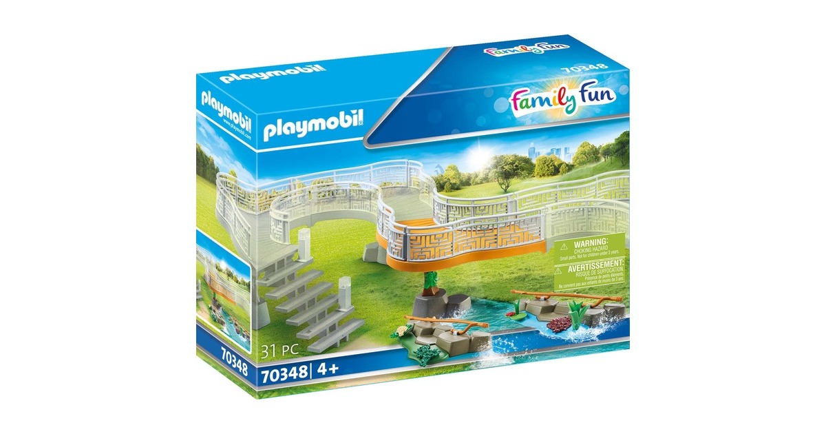 PLAYMOBIL 70348 Family Fun Erweiterungsset Erlebnis-Zoo, Konstruktionsspielzeug
