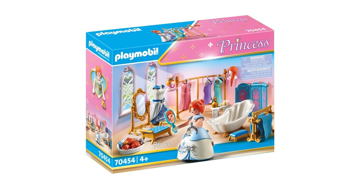 PLAYMOBIL 70454 Princess Ankleidezimmer mit Badewanne, Konstruktionsspielzeug