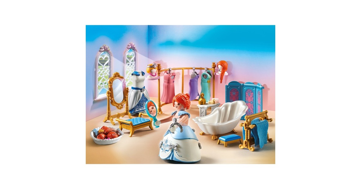 PLAYMOBIL 70454 Princess Ankleidezimmer mit Badewanne, Konstruktionsspielzeug