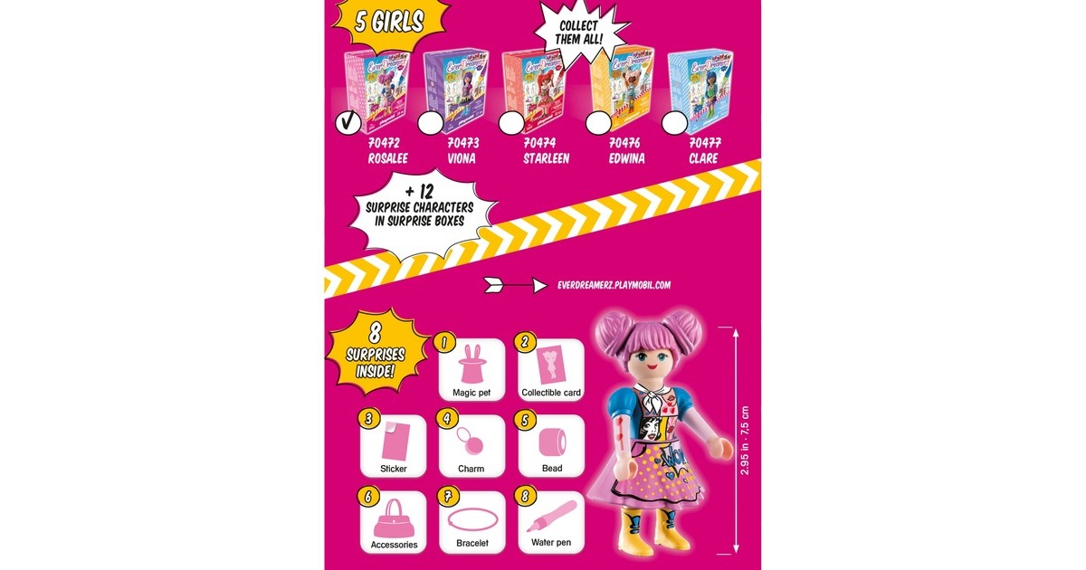 PLAYMOBIL 70472 EverDreamerz Rosalee - Comic World, Konstruktionsspielzeug
