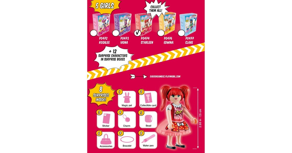PLAYMOBIL 70474 EverDreamerz Starleen - Comic World, Konstruktionsspielzeug