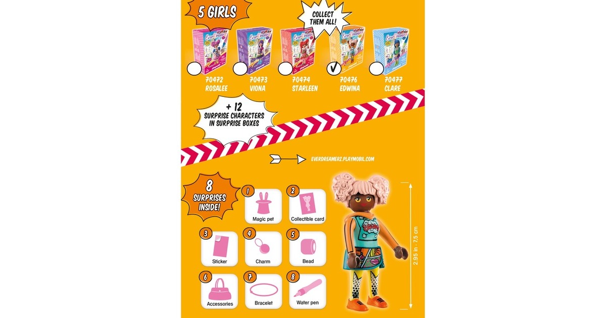 PLAYMOBIL 70476 EverDreamerz Edwina - Comic World, Konstruktionsspielzeug