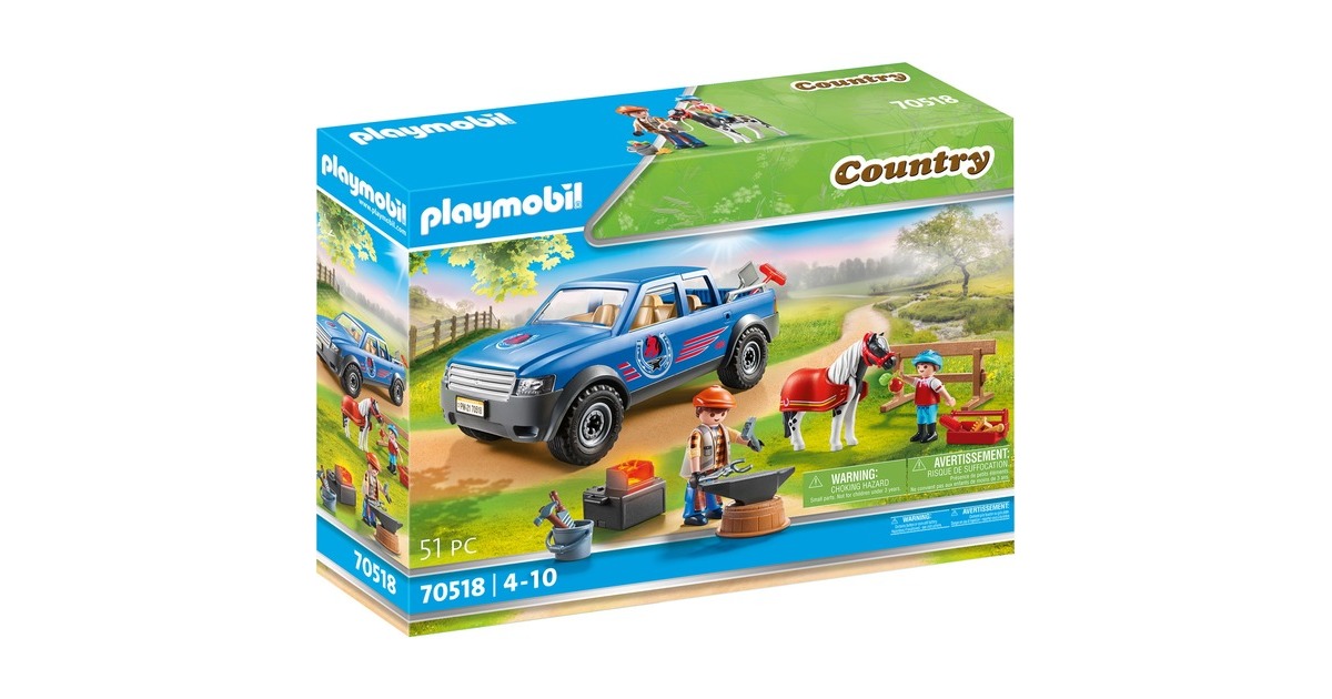 PLAYMOBIL 70518 Country Mobiler Hufschmied, Konstruktionsspielzeug