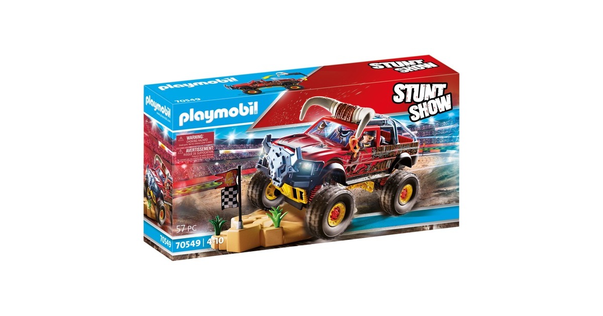 PLAYMOBIL 70549 Stuntshow Monster Truck Horned, Konstruktionsspielzeug