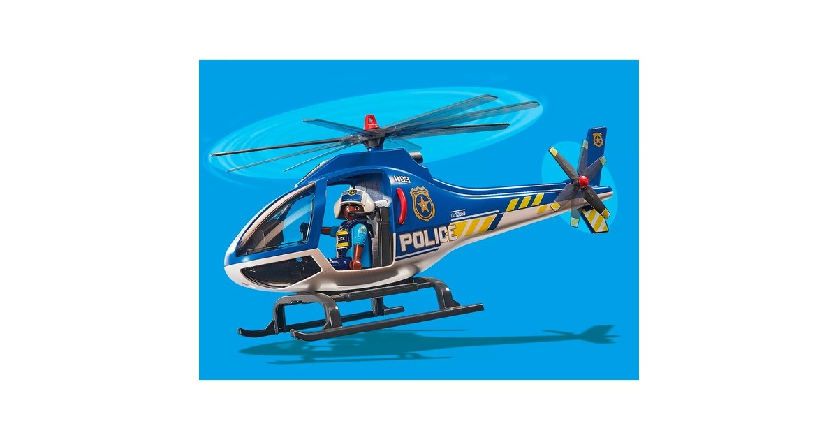 PLAYMOBIL 70569 City Action - Polizei-Hubschrauber: Fallschirm-Verfolgung, Konstruktionsspielzeug