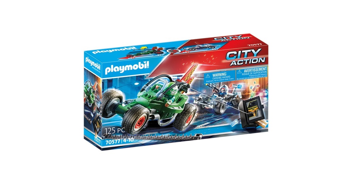 PLAYMOBIL 70577 City Action Polizei-Kart: Verfolgung des Tresorräubers, Konstruktionsspielzeug