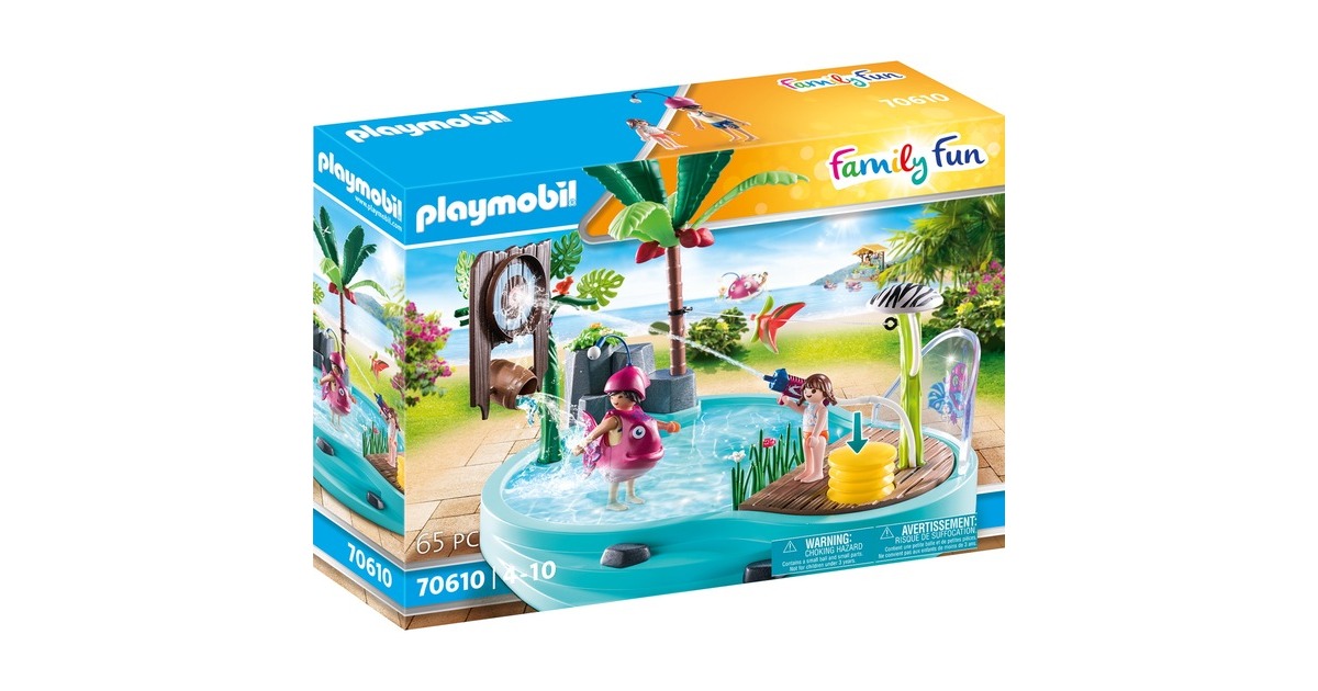 PLAYMOBIL 70610 Family Fun Spaßbecken mit Wasserspritze, Konstruktionsspielzeug