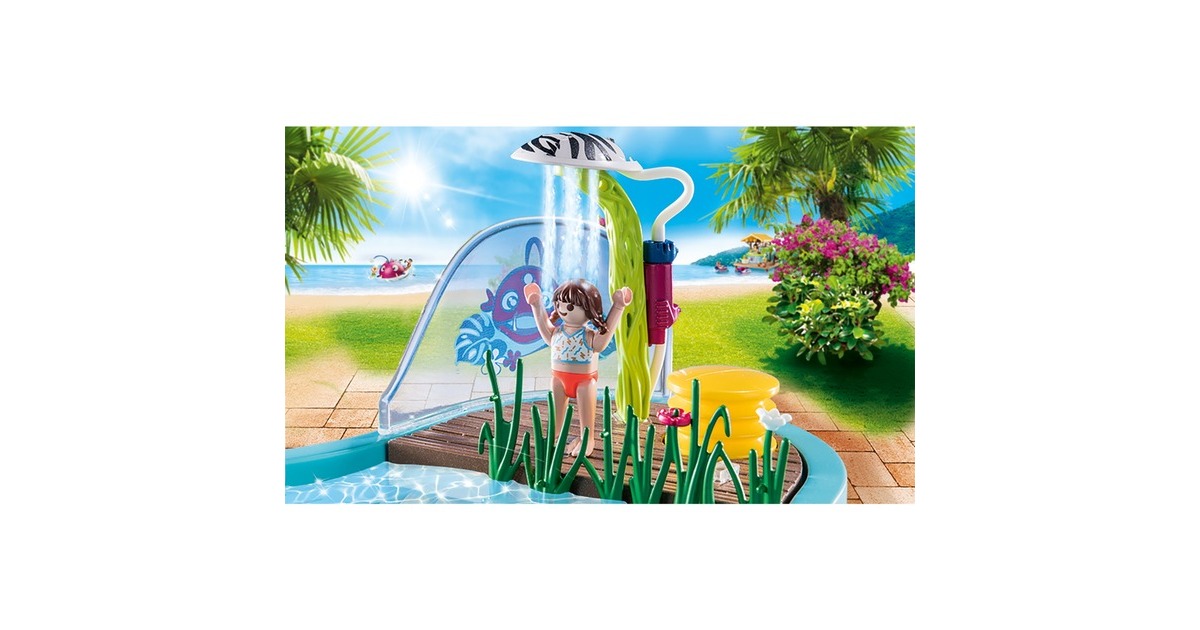 PLAYMOBIL 70610 Family Fun Spaßbecken mit Wasserspritze, Konstruktionsspielzeug