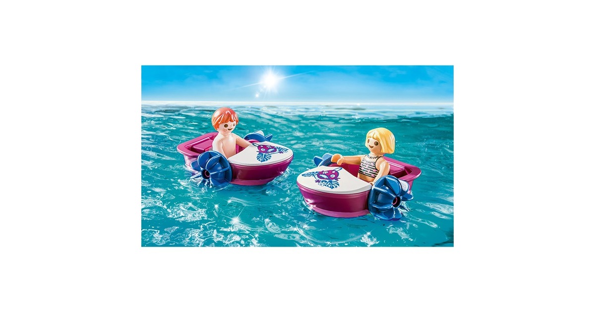 PLAYMOBIL 70612 Family Fun Paddleboot-Verleih mit Saftbar, Konstruktionsspielzeug