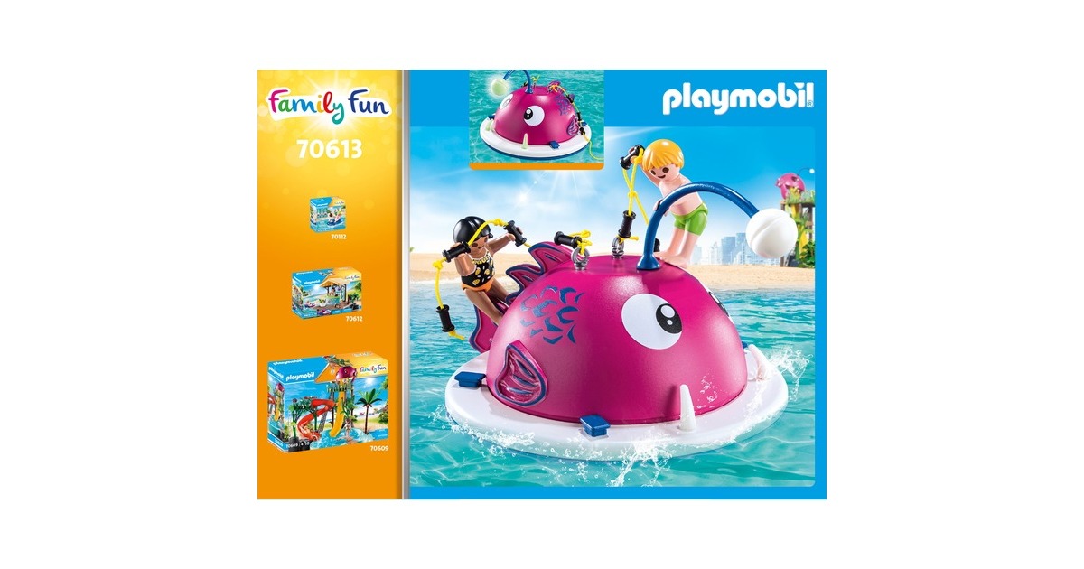 PLAYMOBIL 70613 Family Fun Kletter-Schwimminsel, Konstruktionsspielzeug