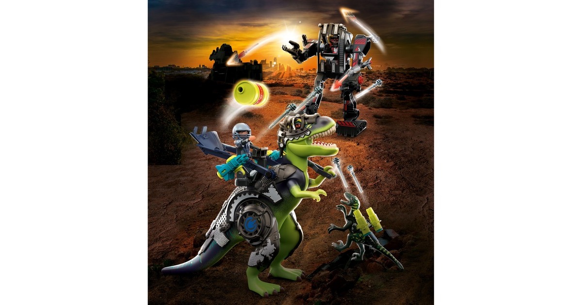 PLAYMOBIL 70624 Dino Rise T-Rex: Gefecht der Giganten, Konstruktionsspielzeug