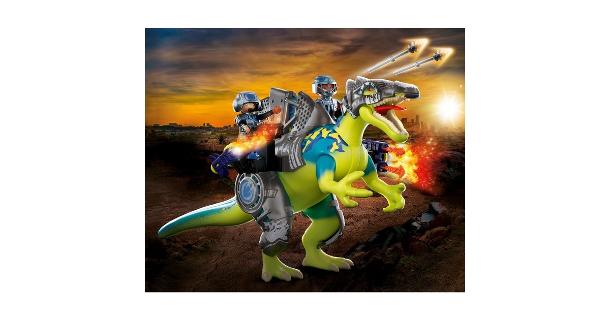 PLAYMOBIL 70625 Dino Rise Spinosaurus: Doppelte Verteidigungs-Power, Konstruktionsspielzeug