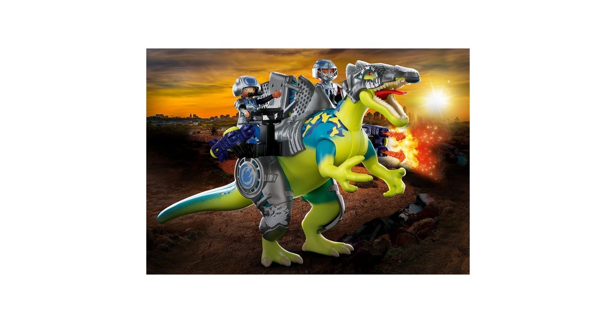 PLAYMOBIL 70625 Dino Rise Spinosaurus: Doppelte Verteidigungs-Power, Konstruktionsspielzeug