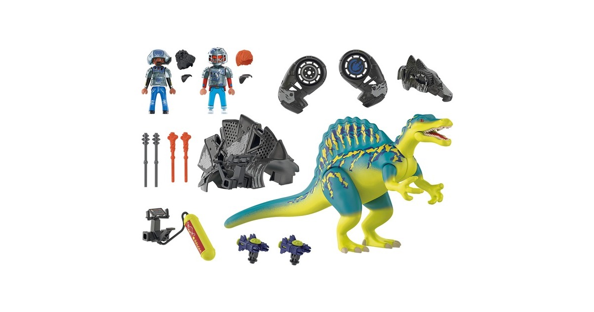 PLAYMOBIL 70625 Dino Rise Spinosaurus: Doppelte Verteidigungs-Power, Konstruktionsspielzeug
