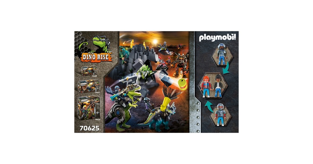 PLAYMOBIL 70625 Dino Rise Spinosaurus: Doppelte Verteidigungs-Power, Konstruktionsspielzeug
