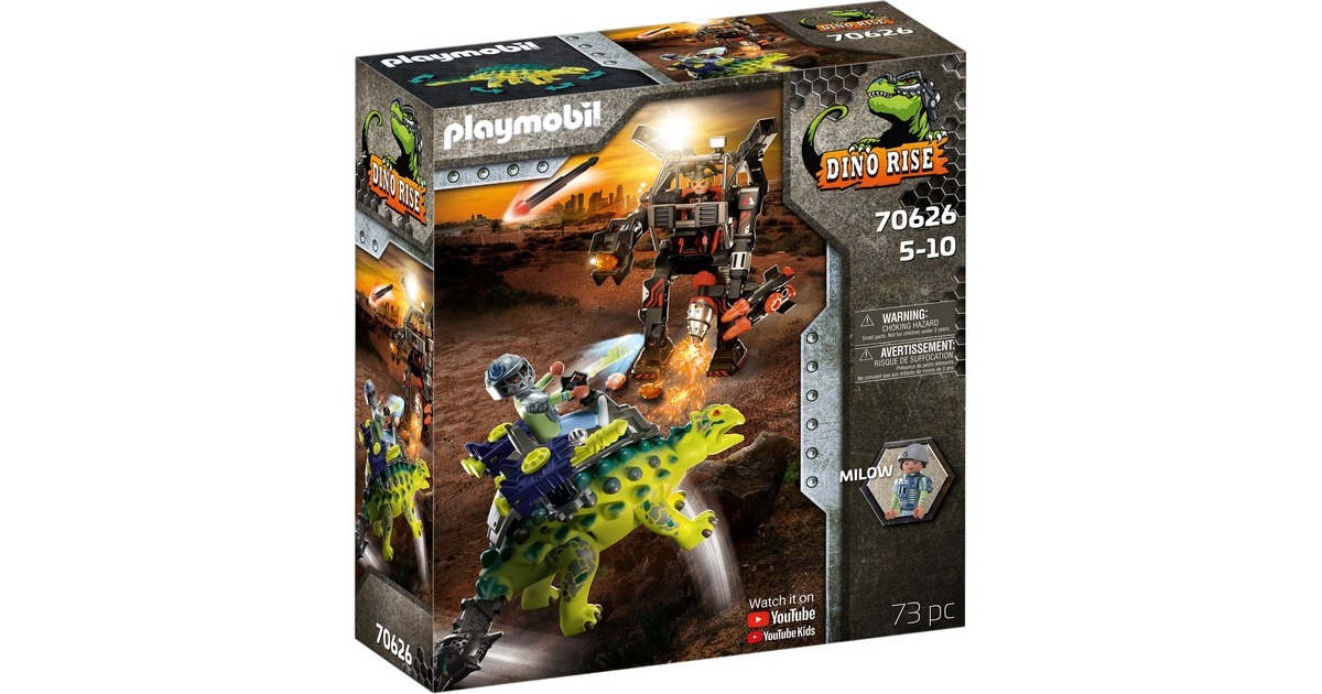 PLAYMOBIL 70626 Dino Rise Saichania: Abwehr des Kampfläufers, Konstruktionsspielzeug