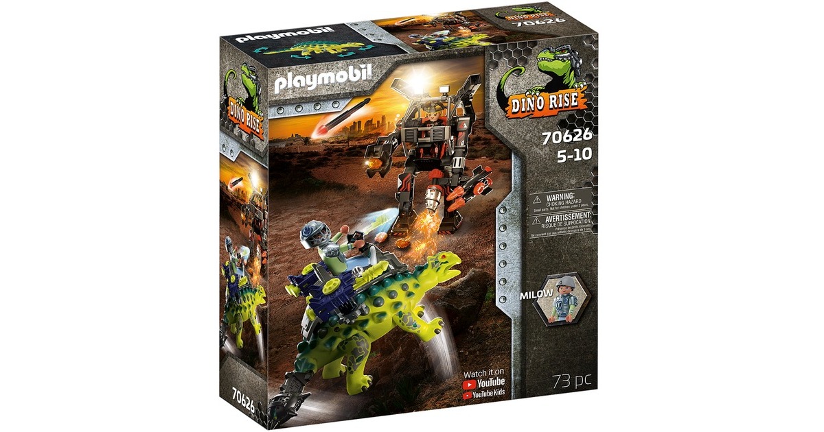 PLAYMOBIL 70626 Dino Rise Saichania: Abwehr des Kampfläufers, Konstruktionsspielzeug
