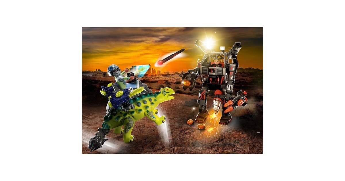 PLAYMOBIL 70626 Dino Rise Saichania: Abwehr des Kampfläufers, Konstruktionsspielzeug