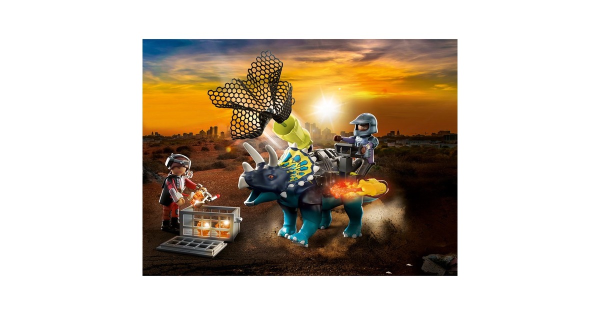 PLAYMOBIL 70627 Dino Rise Triceratops: Randale um die legendären Steine, Konstruktionsspielzeug