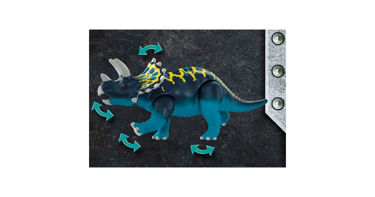 PLAYMOBIL 70627 Dino Rise Triceratops: Randale um die legendären Steine, Konstruktionsspielzeug