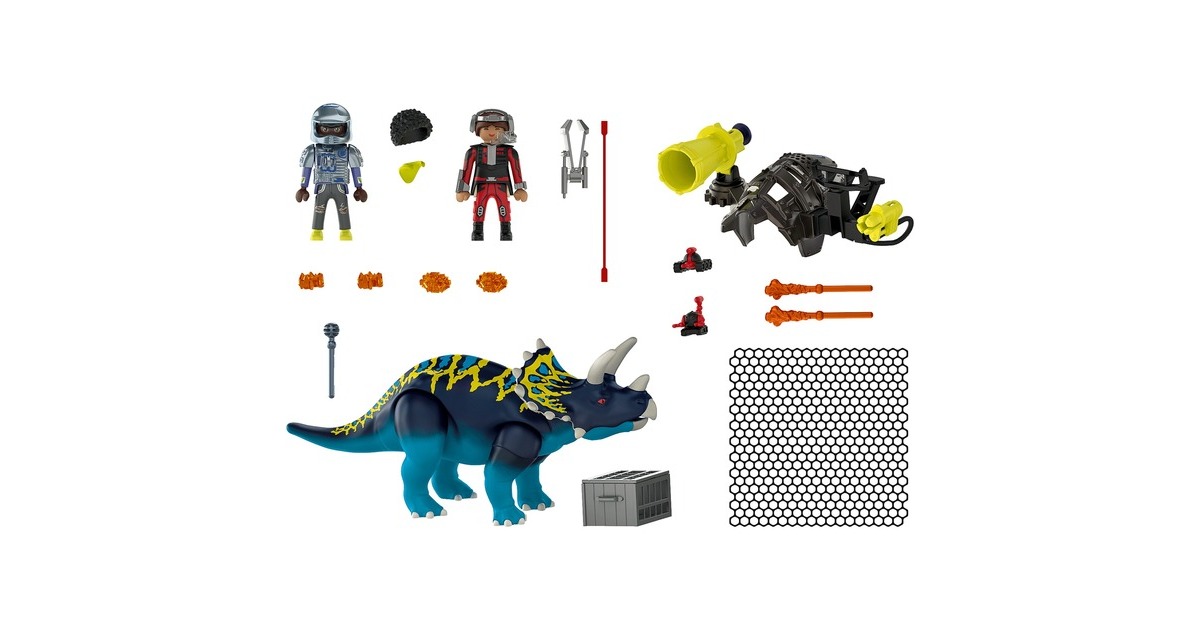 PLAYMOBIL 70627 Dino Rise Triceratops: Randale um die legendären Steine, Konstruktionsspielzeug