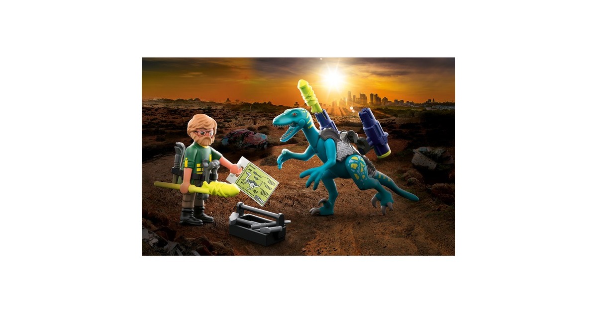PLAYMOBIL 70629 Dino Rise Uncle Rob: Aufrüstung zum Kampf, Konstruktionsspielzeug