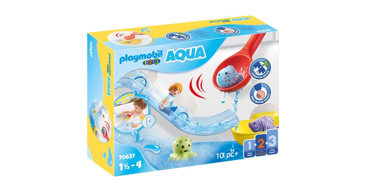 PLAYMOBIL 70637 1.2.3 AQUA Fangspaß mit Meerestierchen, Konstruktionsspielzeug