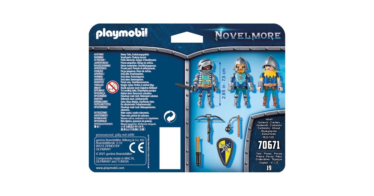 PLAYMOBIL 70671 Novelmore 3er Set Novelmore Ritter, Konstruktionsspielzeug