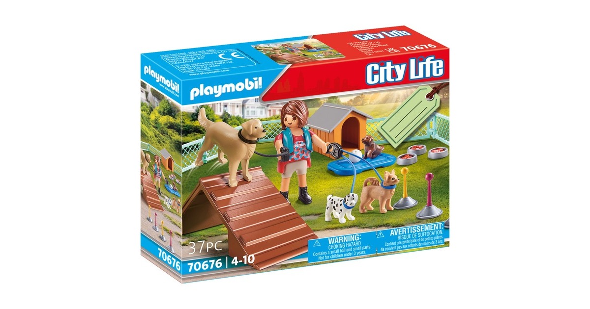 PLAYMOBIL 70676 City Life Geschenkset "Hundetrainerin", Konstruktionsspielzeug