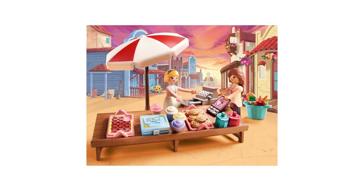 PLAYMOBIL 70696 Spirit Miradero Süßigkeitenstand, Konstruktionsspielzeug