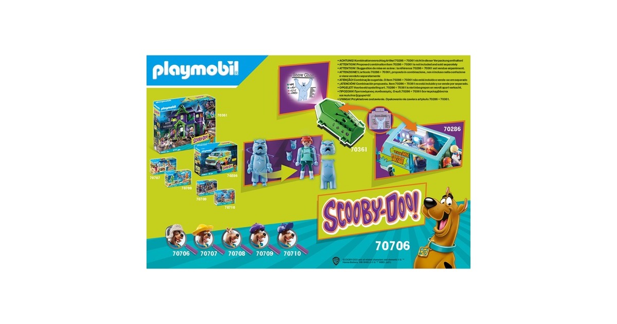 PLAYMOBIL 70706 SCOOBY-DOO! Abenteuer mit Snow Ghost, Konstruktionsspielzeug