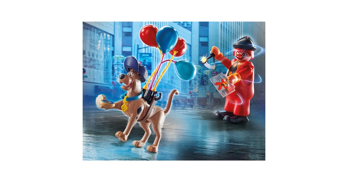 PLAYMOBIL 70710 SCOOBY-DOO! Abenteuer mit Ghost Clown, Konstruktionsspielzeug