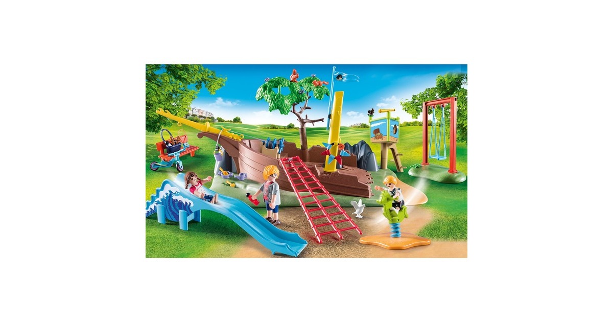 PLAYMOBIL 70741 City Life Abenteuerspielplatz mit Schiffswrack, Konstruktionsspielzeug