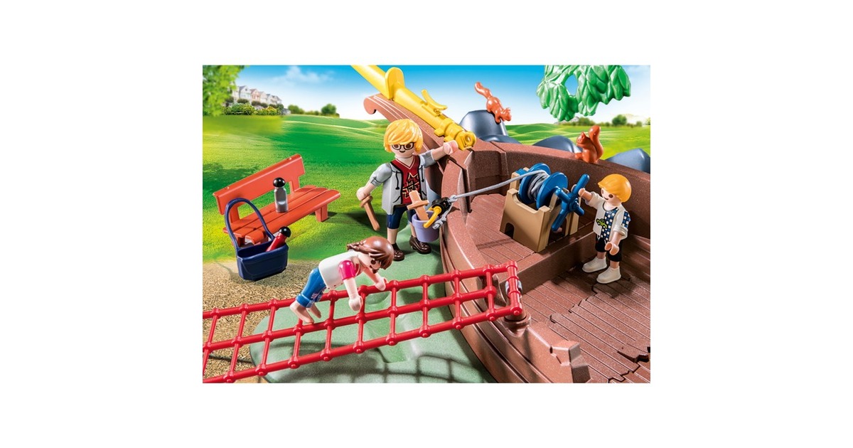 PLAYMOBIL 70741 City Life Abenteuerspielplatz mit Schiffswrack, Konstruktionsspielzeug