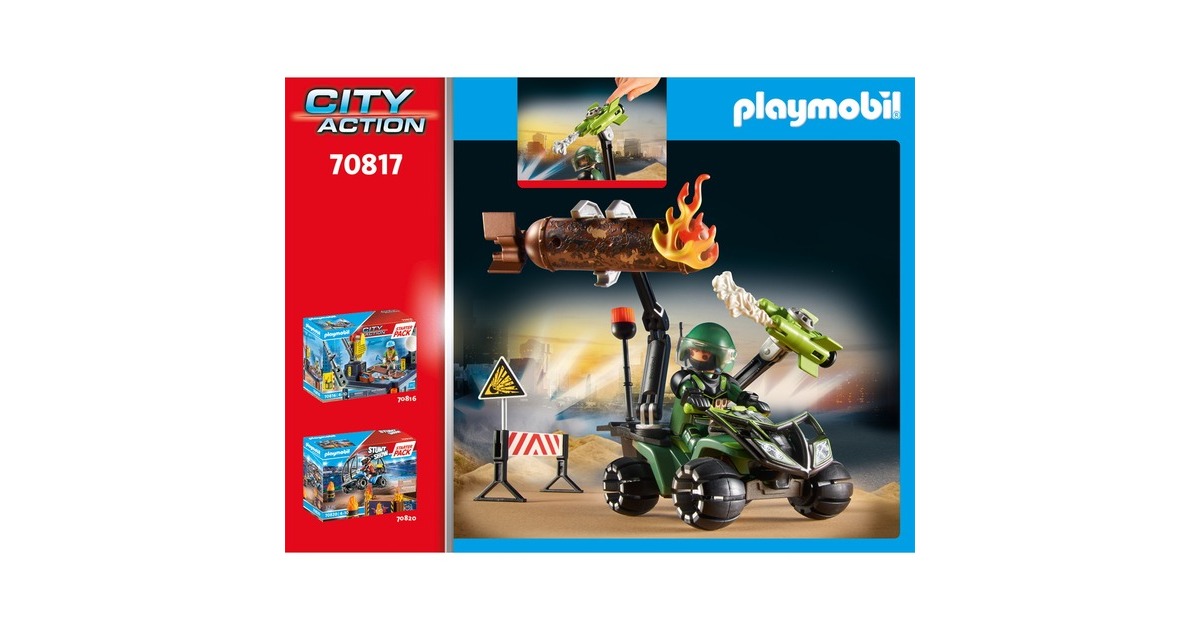 PLAYMOBIL 70817 City Action Starter Pack Polizei: Gefahrentraining, Konstruktionsspielzeug
