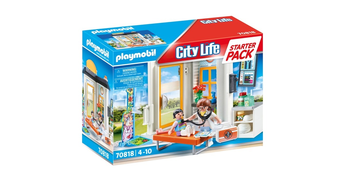 PLAYMOBIL 70818 City Life Starter Pack Kinderärztin, Konstruktionsspielzeug