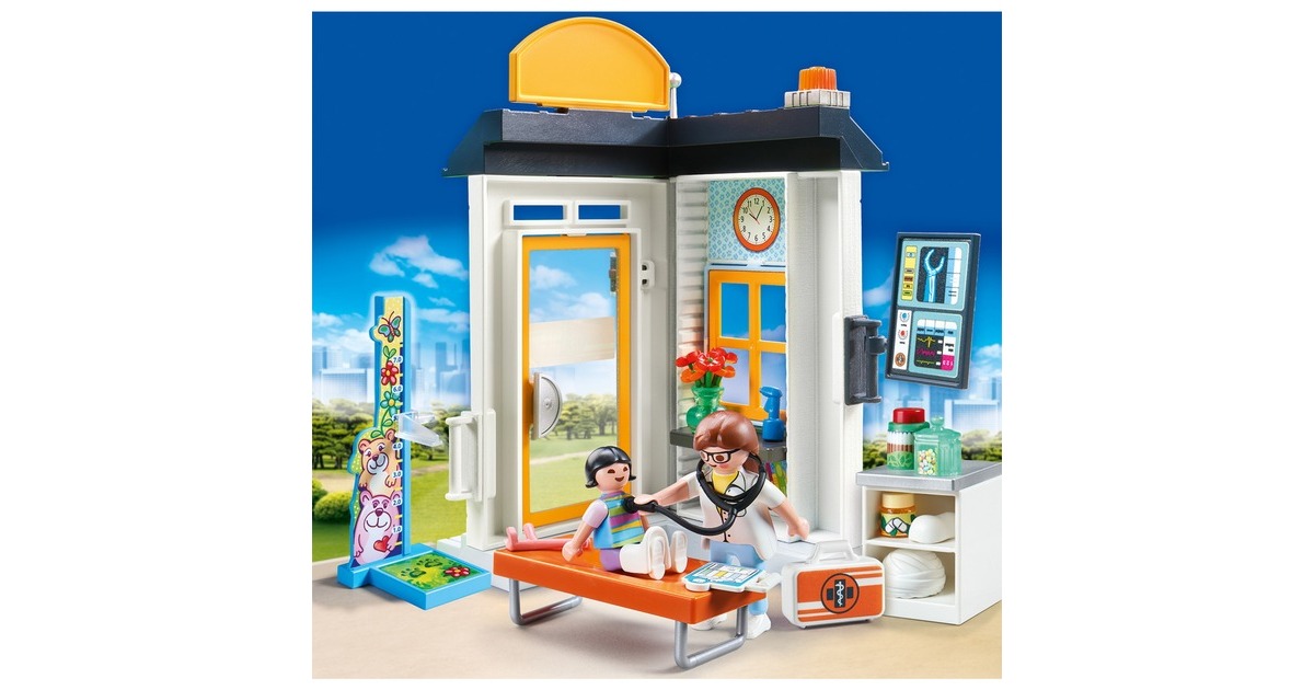 PLAYMOBIL 70818 City Life Starter Pack Kinderärztin, Konstruktionsspielzeug
