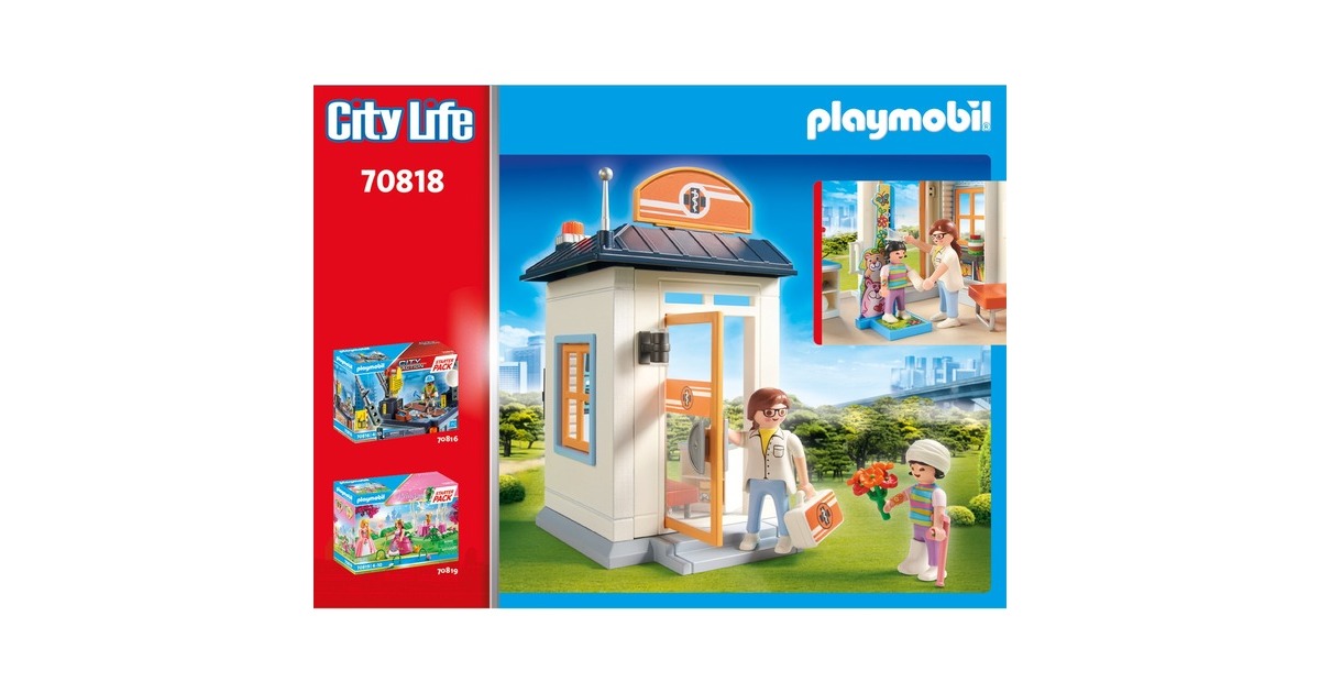 PLAYMOBIL 70818 City Life Starter Pack Kinderärztin, Konstruktionsspielzeug