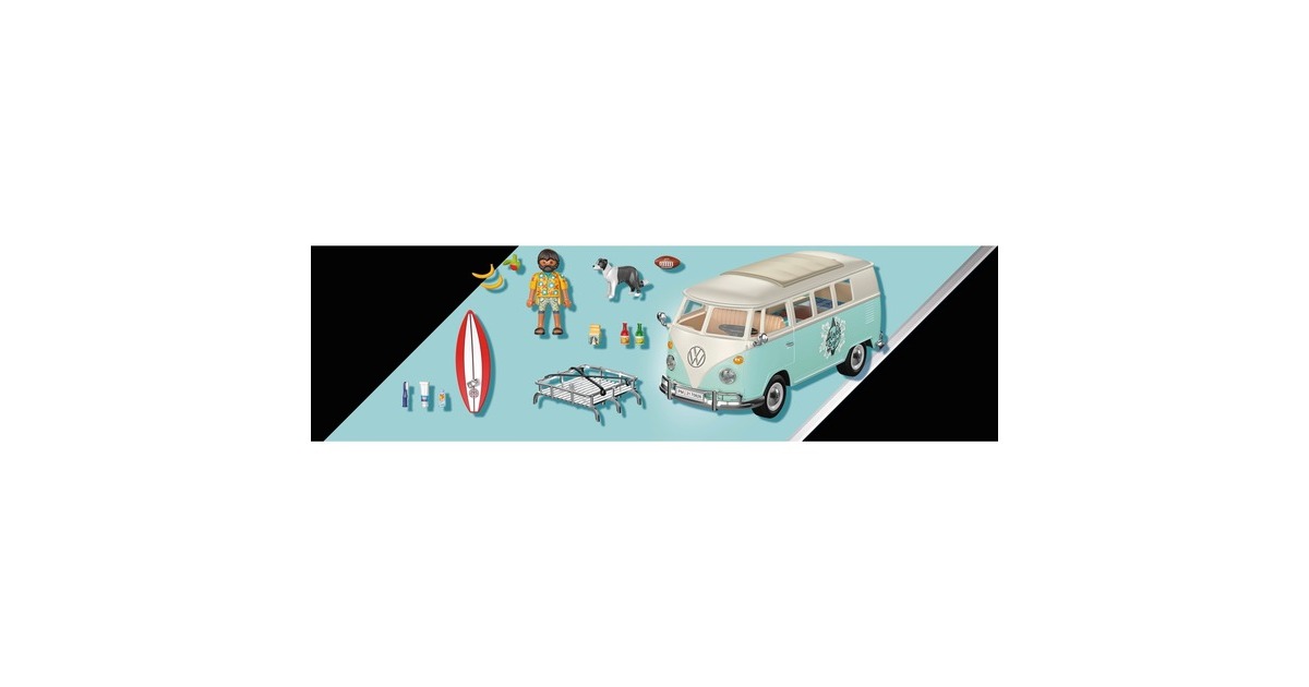 PLAYMOBIL 70826 Famous Cars Volkswagen T1 Camping Bus - Special Edition, Konstruktionsspielzeug