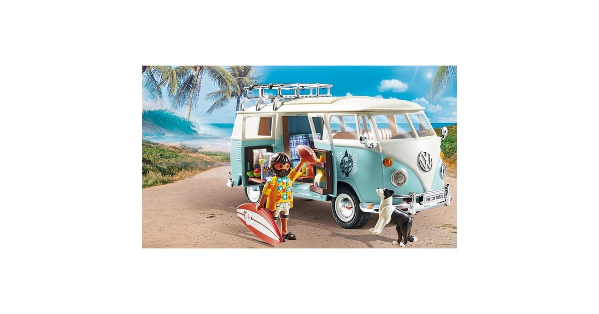 PLAYMOBIL 70826 Famous Cars Volkswagen T1 Camping Bus - Special Edition, Konstruktionsspielzeug