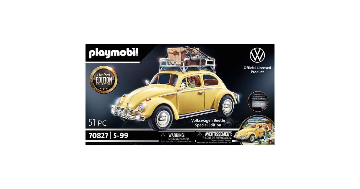 PLAYMOBIL 70827 Famous Cars Volkswagen Käfer - Special Edition, Konstruktionsspielzeug