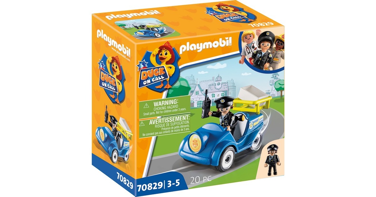 PLAYMOBIL 70829 DUCK ON CALL Mini-Auto Polizei, Konstruktionsspielzeug